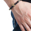 Matte Black Agate / Gold Crown / Black Micro Pavé CZ Healing Bracelet