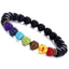 Matte Black Onyx 7-Chakra Reiki Healing Bracelet