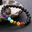 Matte Black Onyx 7-Chakra Reiki Healing Bracelet