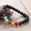 Matte Black Onyx 7-Chakra Reiki Healing Bracelet