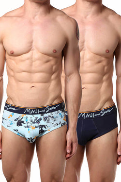 Maui and Sons Blue/Surfboards Cotton-Stretch Brief 2-Pack thumbnail 1