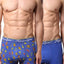 Maui and Sons Blue/Tropical-Fruits Cotton-Stretch Trunk 2-Pack