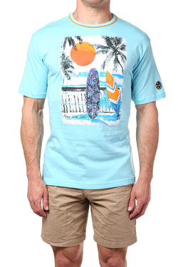 Maui and Sons Light-Blue Surfboard Tee thumbnail 1