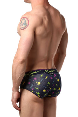 Maui and Sons Purple/Palm-Trees Cotton-Stretch Brief 2-Pack thumbnail 3