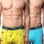 Maui and Sons Scuba-Blue/Pineapple Cotton-Stretch Trunk 2-Pack