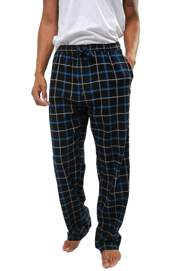 Memphis Blues Black/Blue/White Flannel Pajama Pant