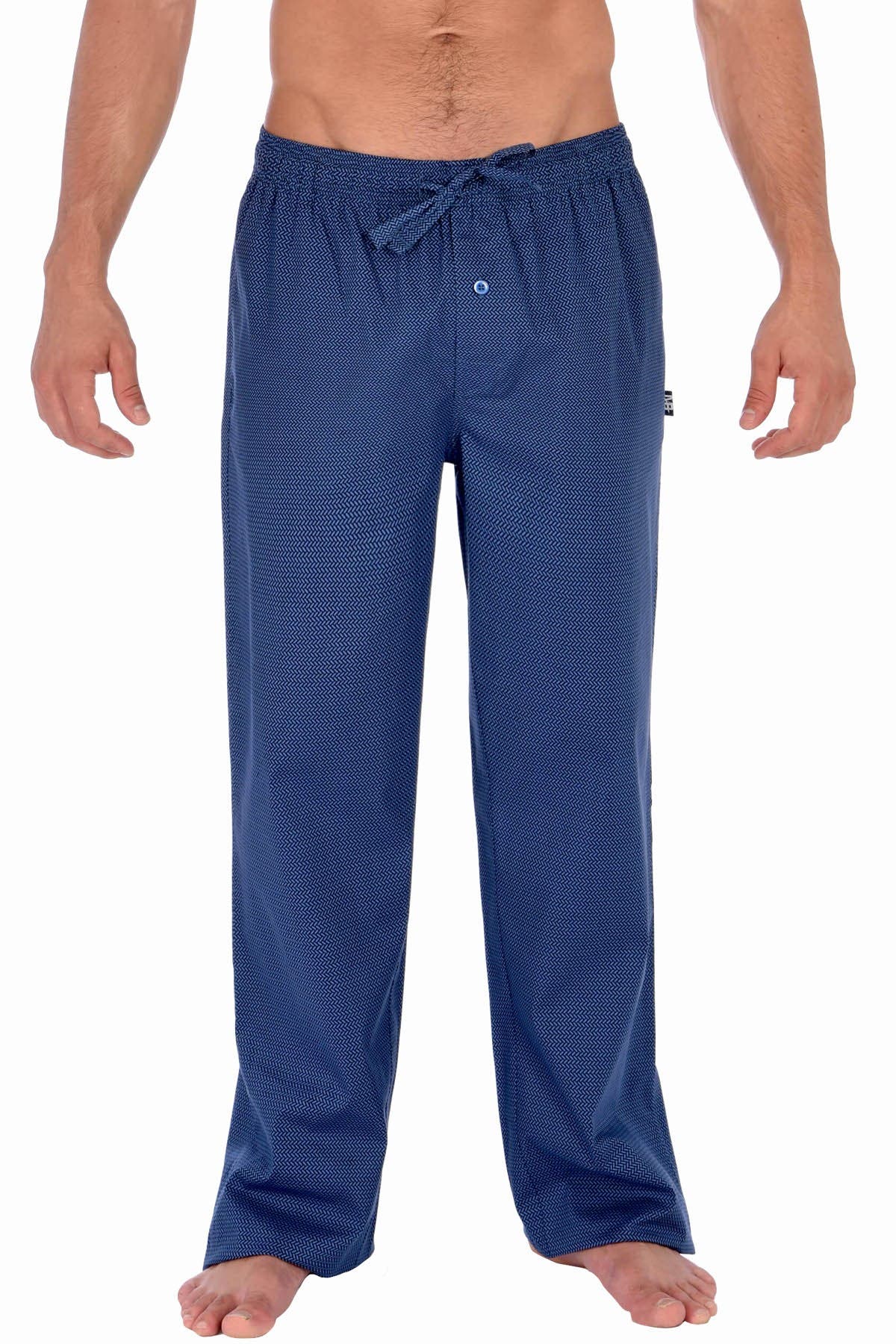 Memphis Blues Blue-Printed Cotton Woven Sleep Pant