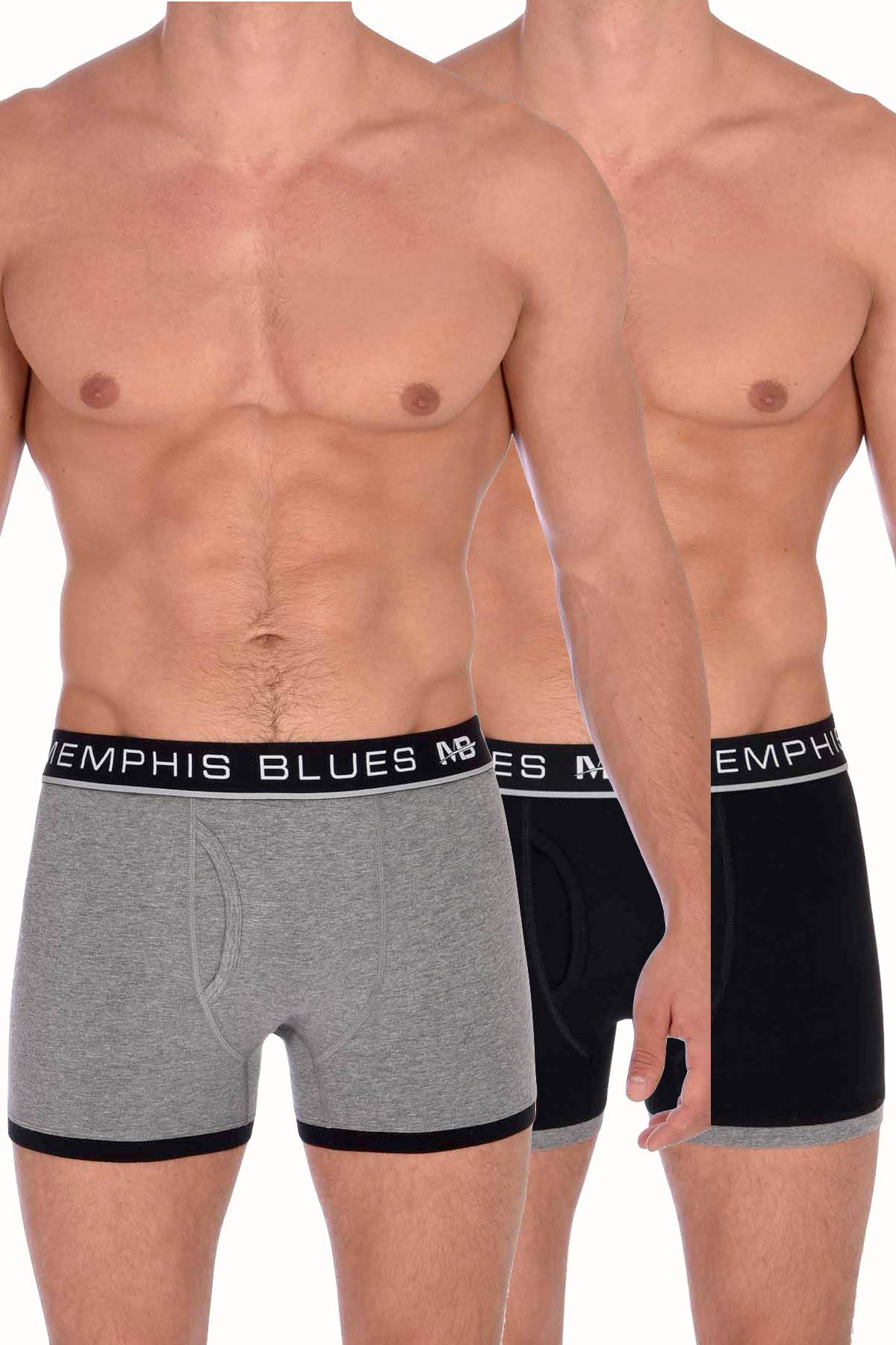 Memphis Blues Grey/Black Boxer Brief 2-Pack