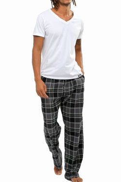 Memphis Blues Grey/Black/Sage Flannel Pajama Pant thumbnail 3