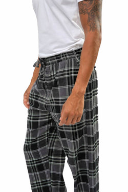 Memphis Blues Grey/Black/Sage Flannel Pajama Pant thumbnail 4