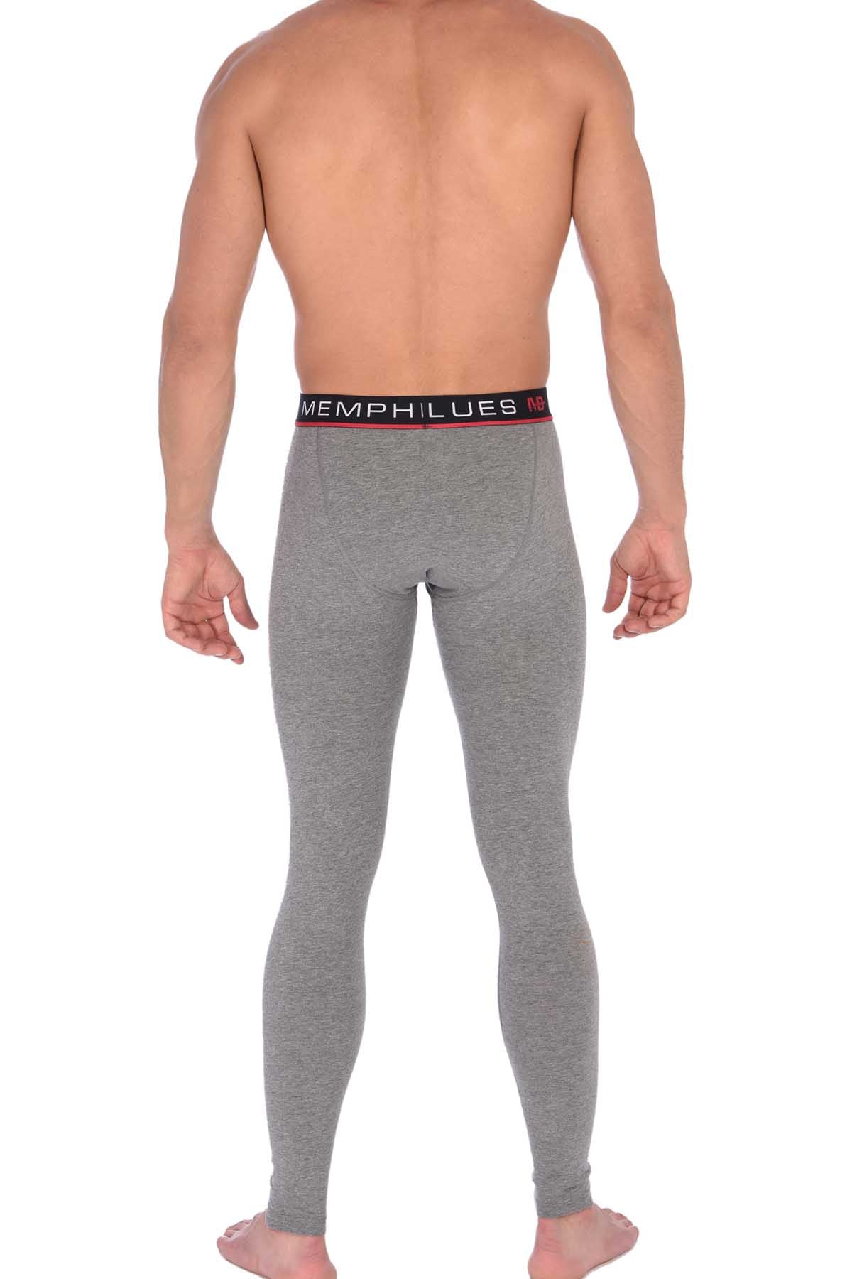 Memphis Blues Grey Cotton-Stretch Long Underwear