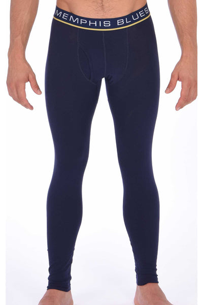 Memphis Blues Navy Cotton-Stretch Long Underwear