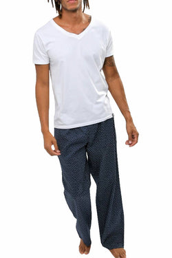 Memphis Blues Navy-Printed Cotton Woven Sleep Pant thumbnail 2