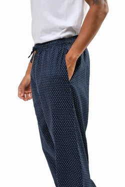 Memphis Blues Navy-Printed Cotton Woven Sleep Pant thumbnail 4