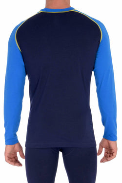 Memphis Blues Royal/Navy Cotton-Stretch L/S Crew-Neck Top thumbnail 2