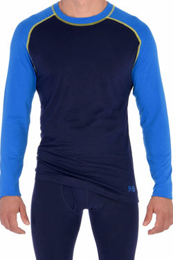 Memphis Blues Royal/Navy Cotton-Stretch L/S Crew-Neck Top thumbnail 1
