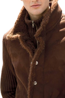Men America Chocolate Iceland Sweater Jacket thumbnail 2