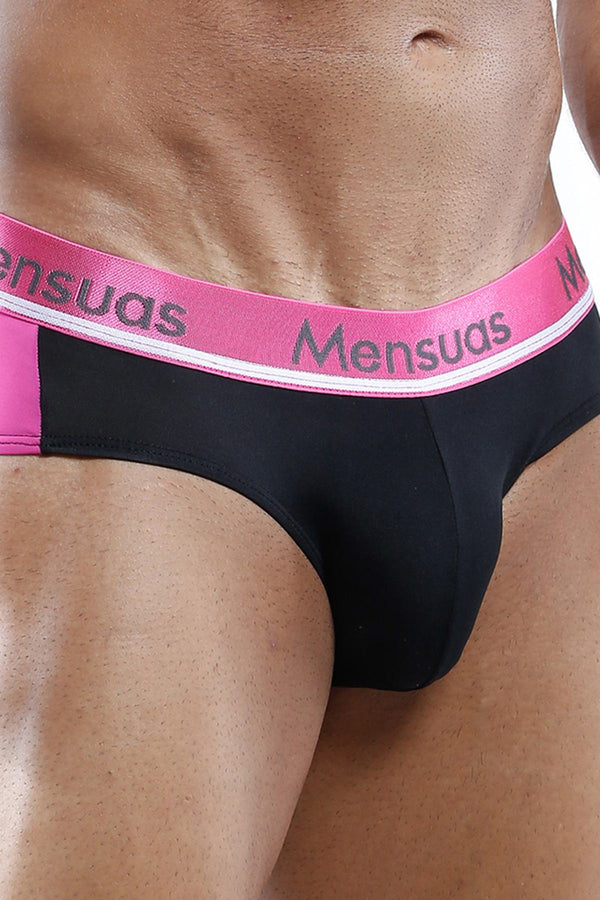 Mensuas Black/Fuchsia Active Bikini Brief