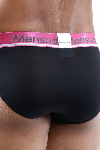 Mensuas Black/Fuchsia Active Bikini Brief