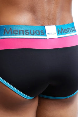 Mensuas Black/Turquoise/Pink Sensual Touch Brief thumbnail 2