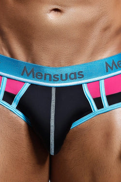 Mensuas Black/Turquoise/Pink Sensual Touch Brief thumbnail 1