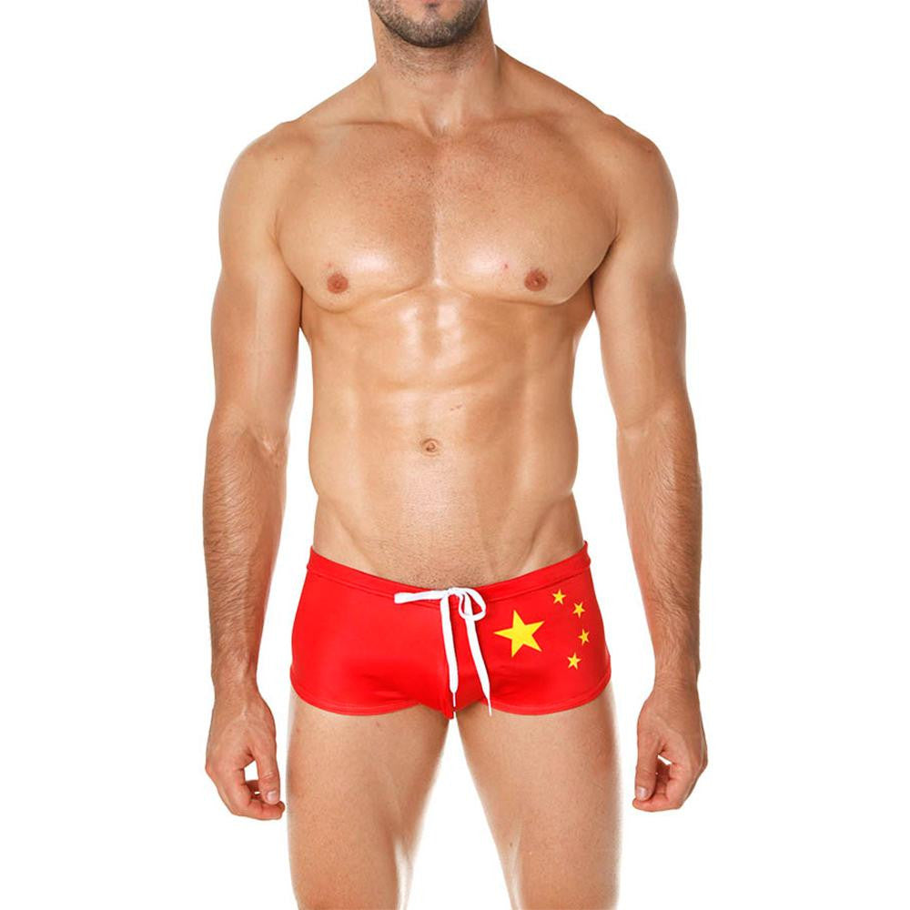 Mensuas MN8018 China Flag Swim Boxer