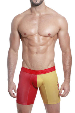 Mensuas Red/Mustard Spain Flag Long Boxer thumbnail 2