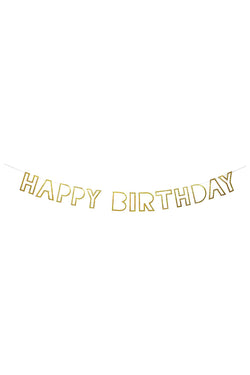 Meri Meri Gold Outline Happy Birthday Garland thumbnail 2