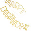 Meri Meri Gold Outline Happy Birthday Garland