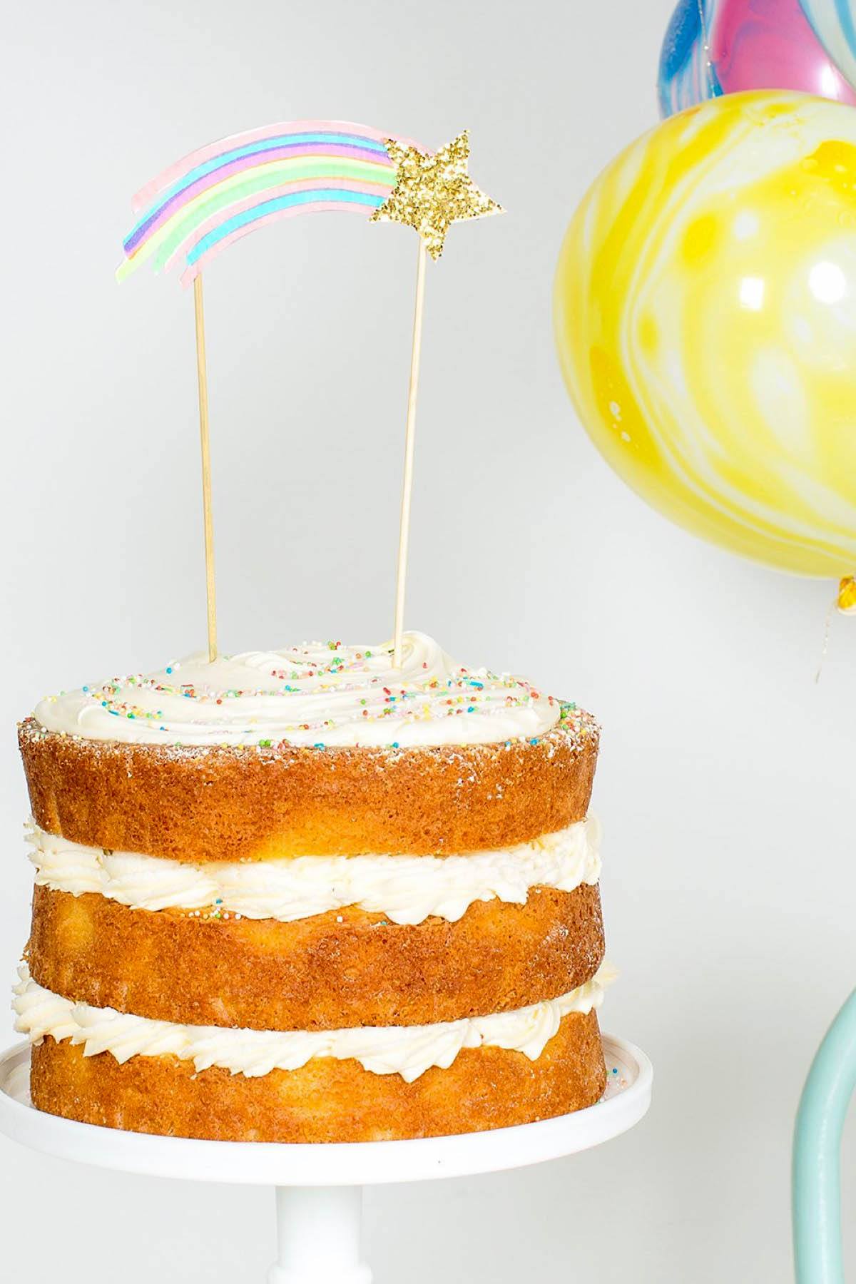 Meri Meri Multi-Color Shooting-Star Cake Topper