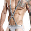 Miami Jock Metallic-Silver Jock Bodysuit