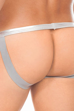 Miami Jock Silver Metallic/Mesh Strong Jockstrap thumbnail 3
