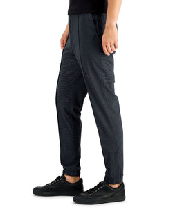 Michael Kors Athletic Comfort-fit Stretch Micro-check Pintucked Joggers Dark Midnight thumbnail 4