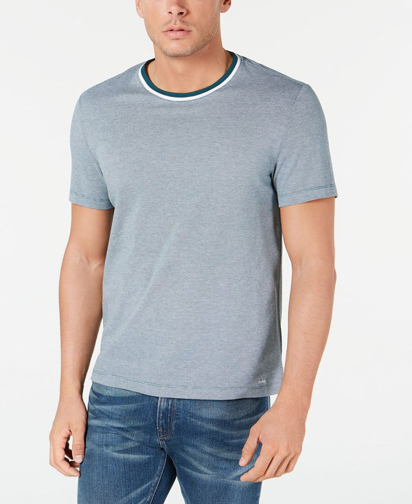 Michael Kors Birdseye Weave Tipped T-shirt Atlantic Green