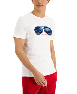 Michael Kors Camo Aviator Graphic T-shirt White thumbnail 1