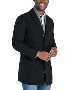 Michael Kors Casa Slim-fit Single Breasted Bib Raincoat Black thumbnail 3