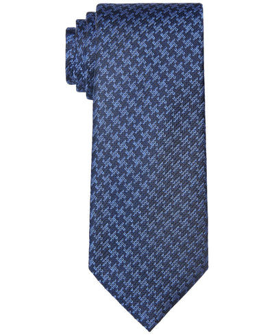 Michael Kors Classic Houndstooth Tie Blue