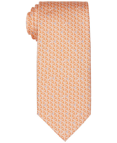 Michael Kors Classic Interlocked Geo Silk Tie Orange
