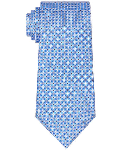 Michael Kors Classic Linked Squares Tie Blue