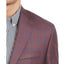 Michael Kors Classic-fit Burgundy/blue Plaid Sport Coat Berry/blue