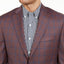 Michael Kors Classic-fit Burgundy/blue Plaid Sport Coat Berry/blue
