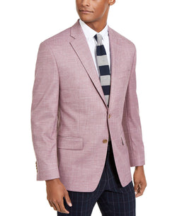 Michael Kors Classic-fit Light Burgundy Textured Sport Coat Mauve thumbnail 1