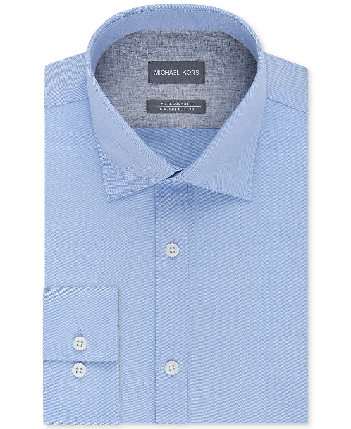 Michael Kors Classic/regular Fit Non-iron Airsoft Performance Solid Dress Shirt Online Exclusive Afternoon Sky