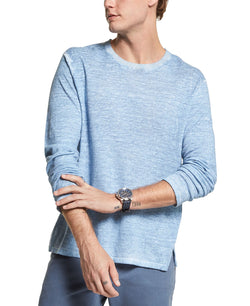 Michael Kors Cold Dye Linen Sweater Chambray thumbnail 1