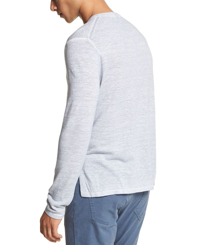 Michael Kors Cold Dye Linen Sweater Pearl Gray