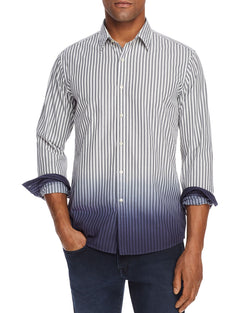 Michael Kors Dip-dyed Striped Slim Fit Shirt Midnight thumbnail 1