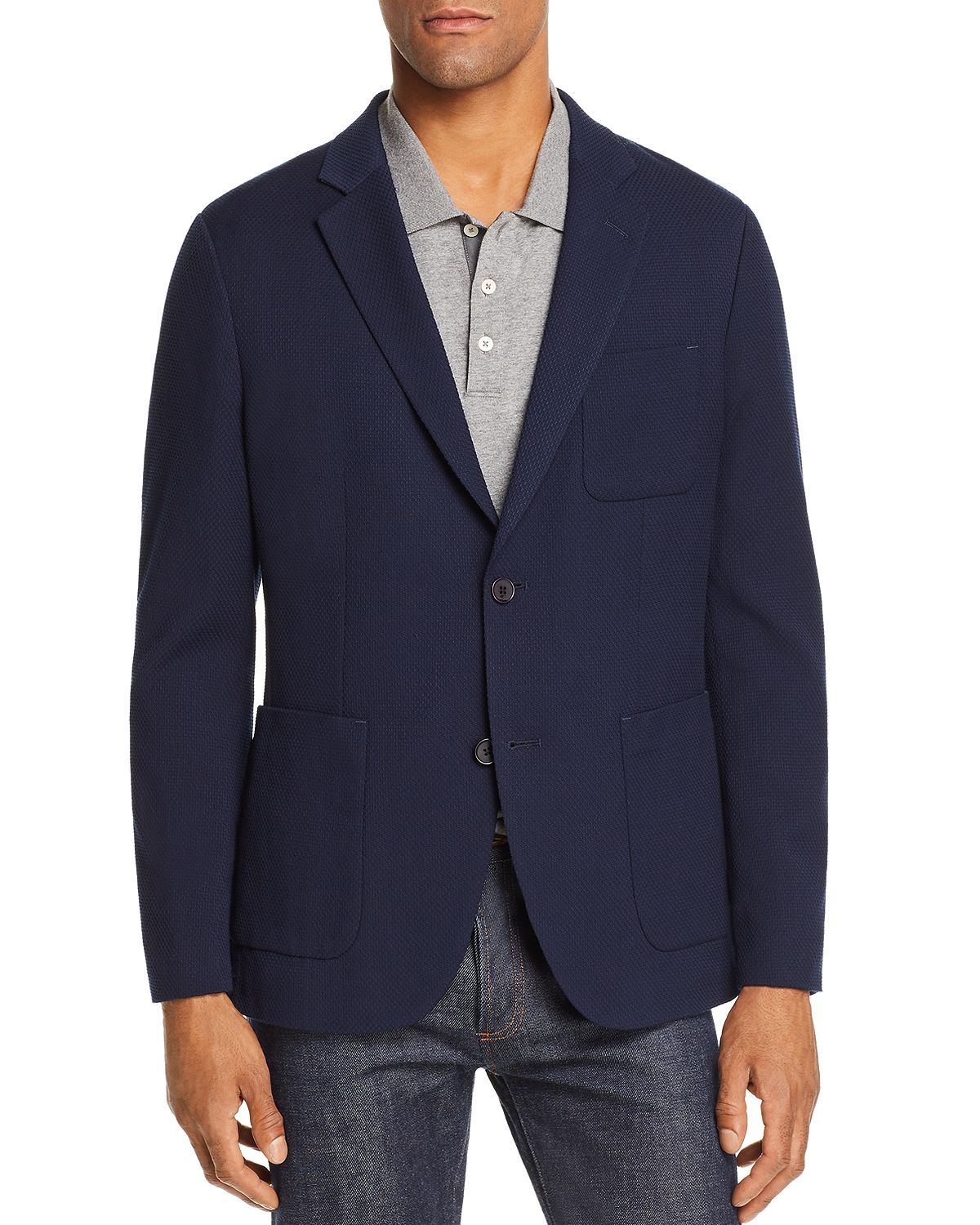 Michael Kors Dobby Slim Fit Sport Coat Midnight