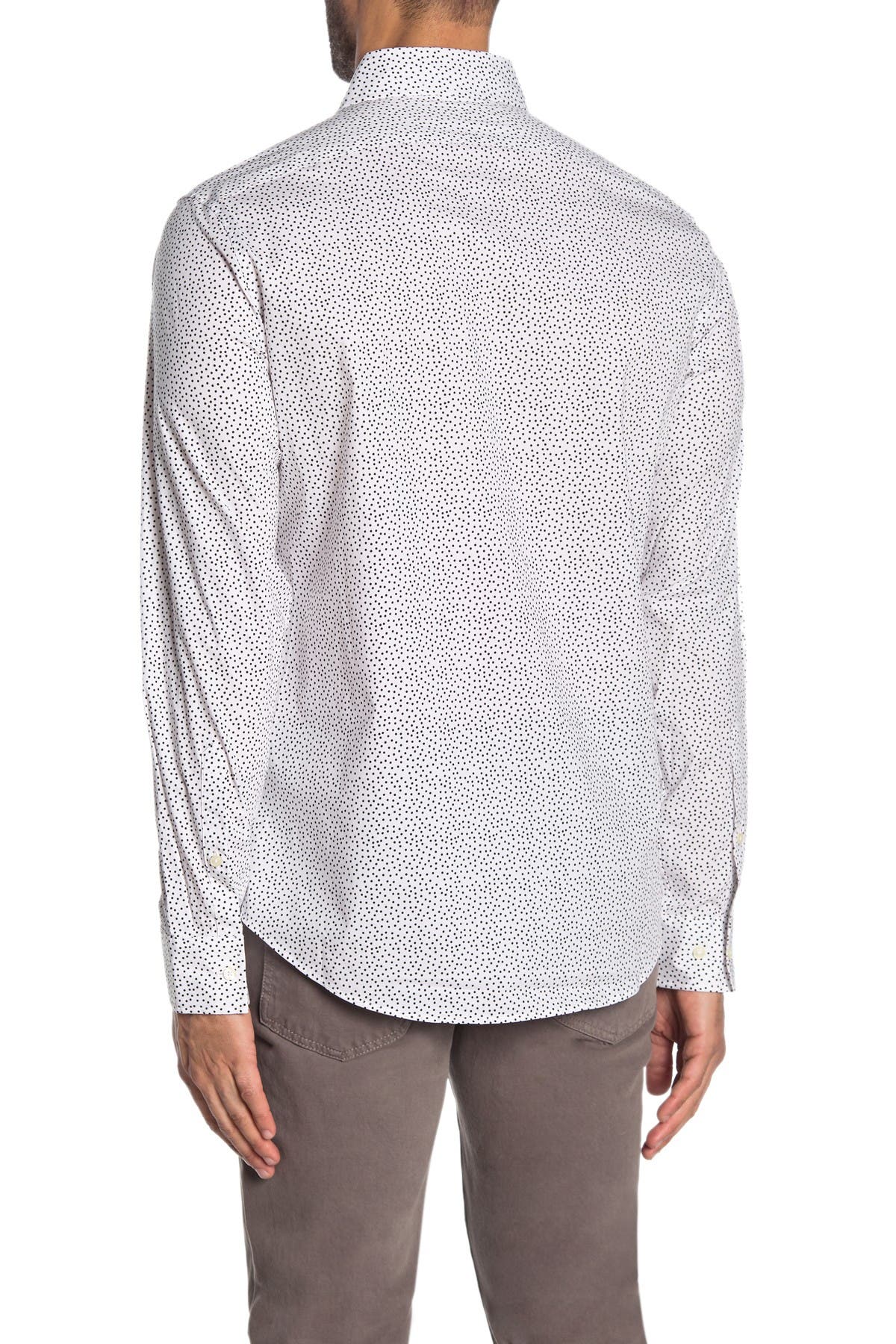 Michael Kors Dylan Dot Print Slim Fit Shirt