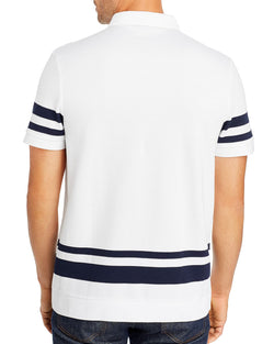 Michael Kors Engineered Stripe-trimmed Classic Fit Polo Shirt White thumbnail 2