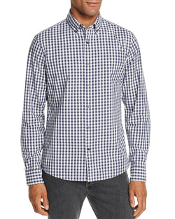 Michael Kors Gingham Slim Fit Dress Shirt Midnight Melange thumbnail 1